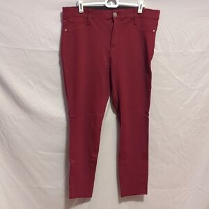 a.n.a Burgundy Stretch Leggings